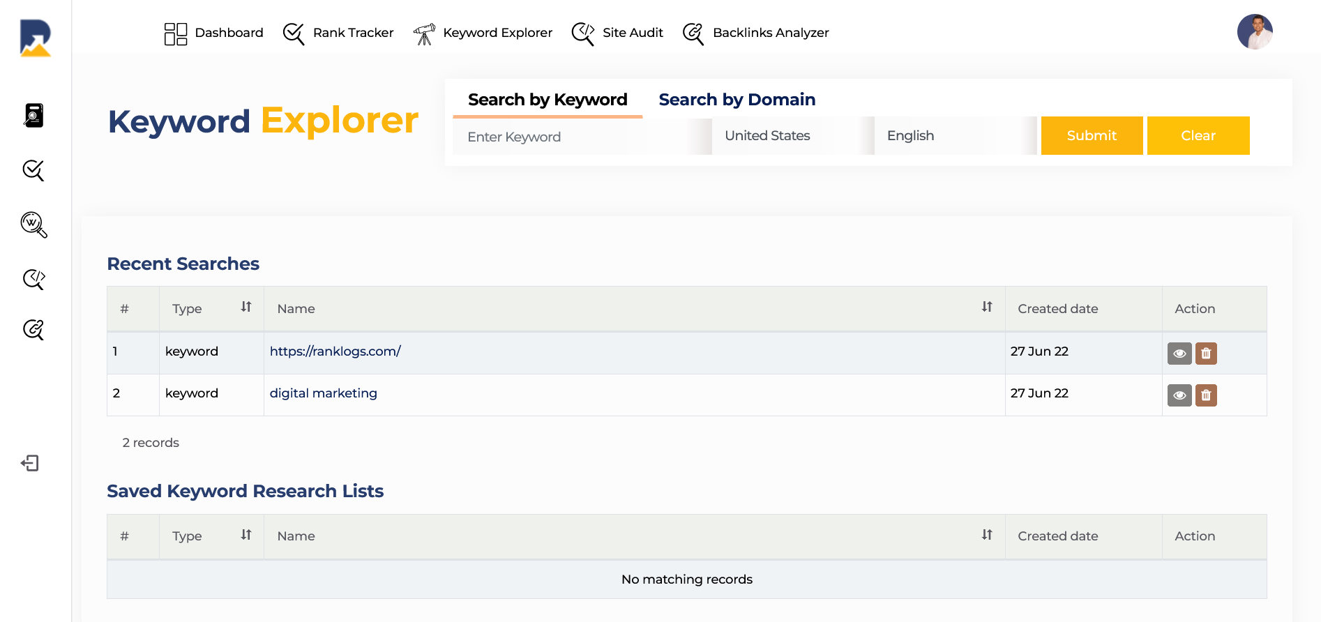 ranklogs-keyword-explorer-dashboard
